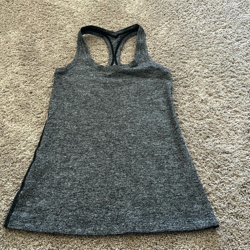 lululemon athletica Gray Racerback Tank Top